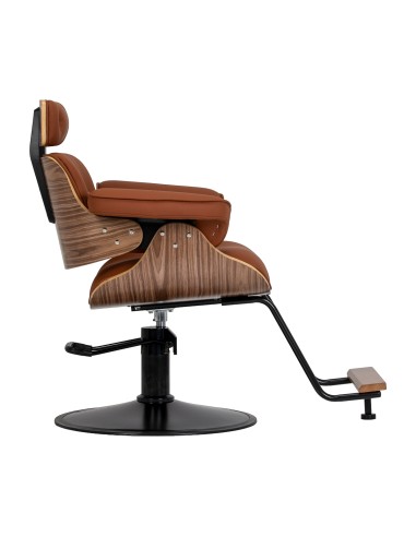 Styling chair Gabbiano Florencja in brown with a black base