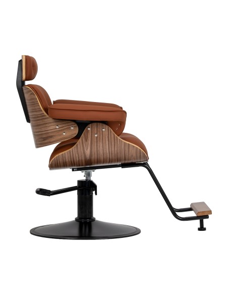Styling chair Gabbiano Florencja in brown with a black base