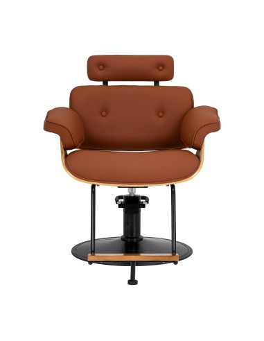 Styling chair Gabbiano Florencja in brown with a black base