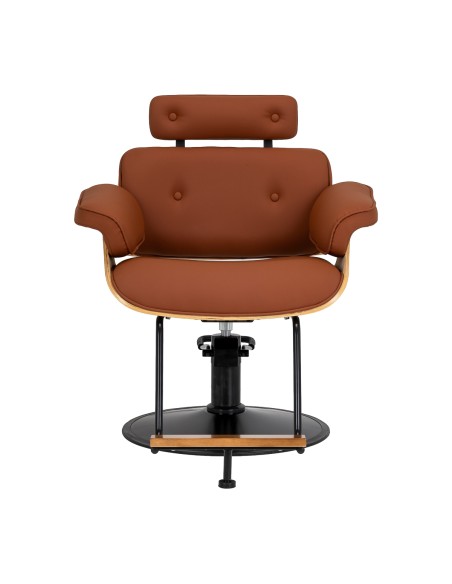 Styling chair Gabbiano Florencja in brown with a black base