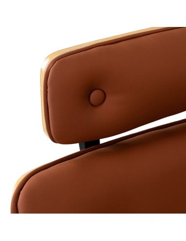 Styling chair Gabbiano Florencja in brown with a black base