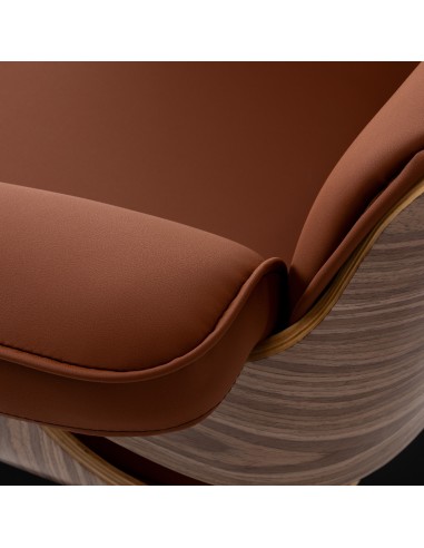 Styling chair Gabbiano Florencja in brown with a black base