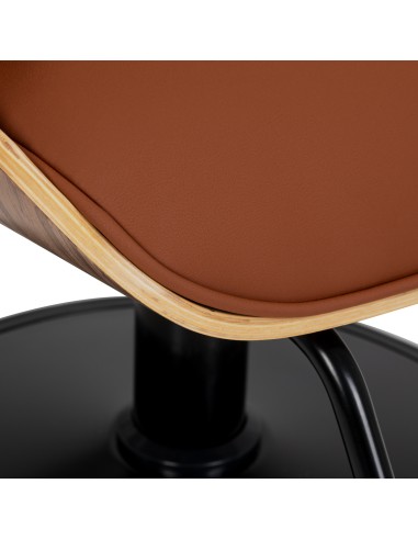 Styling chair Gabbiano Florencja in brown with a black base