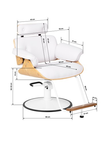 Styling chair Gabbiano Florencja in white with a white base