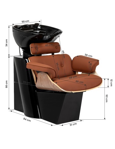 Salon washbasin unit Gabbiano Florencja brown