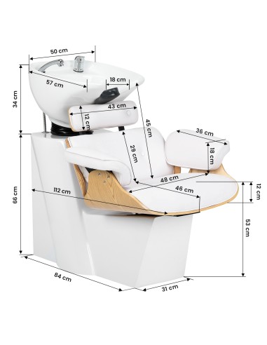 Salon washbasin unit Gabbiano Florencja white