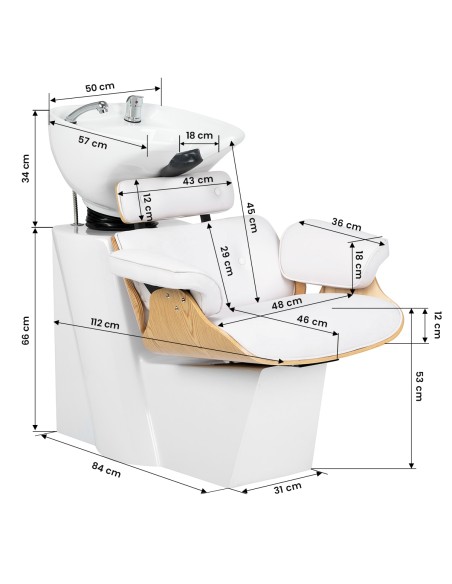 Salon washbasin unit Gabbiano Florencja white