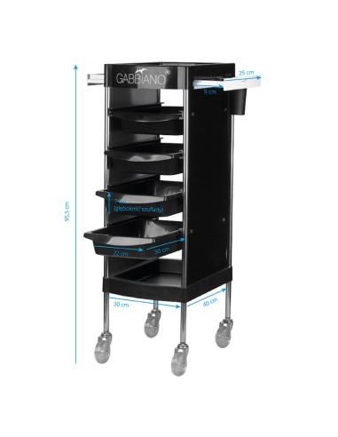 Gabbiano fx11f black hairdressing assistant