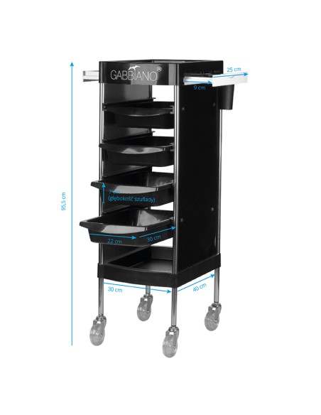 Gabbiano fx11f black hairdressing assistant