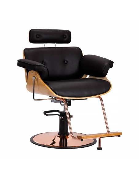 Styling chair Gabbiano Florencja with adjustable headrest in black