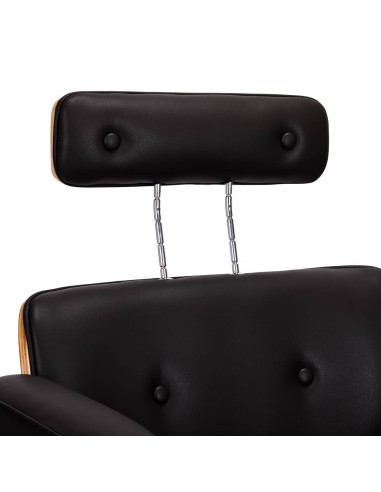 Styling chair Gabbiano Florencja with adjustable headrest in black