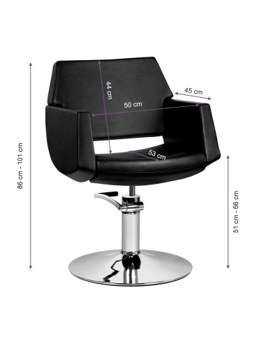 GABBIANO HAIRDRESSING CHAIR SANTIAGO BLACK