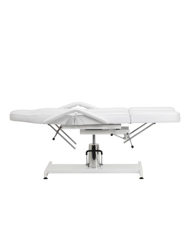 Hydraulic pedicure beauty chair Sillon 210 with rocking function and split footrest white