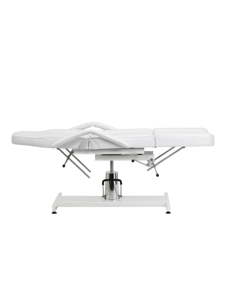 Hydraulic pedicure beauty chair Sillon 210 with rocking function and split footrest white