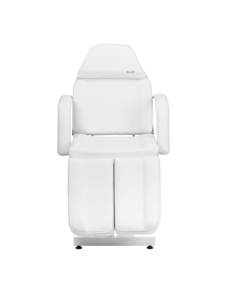 Hydraulic pedicure beauty chair Sillon 210 with rocking function and split footrest white