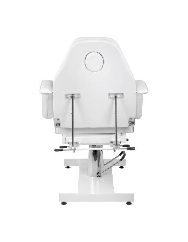 Hydraulic pedicure beauty chair Sillon 210 with rocking function and split footrest white