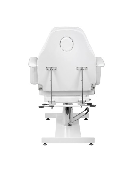 Hydraulic pedicure beauty chair Sillon 210 with rocking function and split footrest white