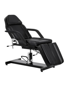 Hydraulic pedicure beauty chair Sillon 210 with rocking function and split footrest black