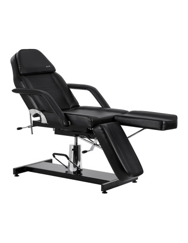 Hydraulic pedicure beauty chair Sillon 210 with rocking function and split footrest black