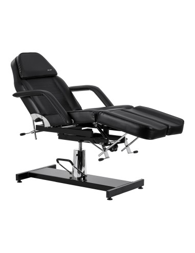 Hydraulic pedicure beauty chair Sillon 210 with rocking function and split footrest black