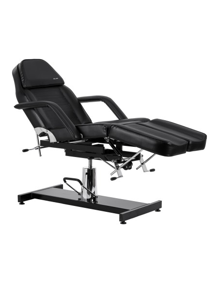 Hydraulic pedicure beauty chair Sillon 210 with rocking function and split footrest black
