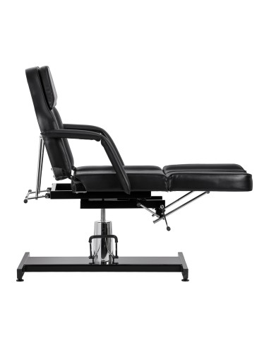 Hydraulic pedicure beauty chair Sillon 210 with rocking function and split footrest black