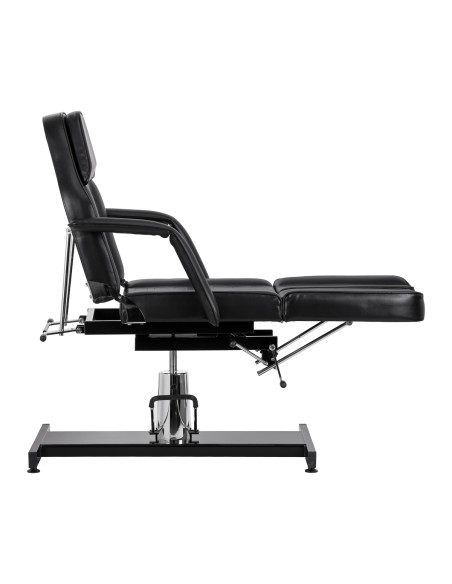 Hydraulic pedicure beauty chair Sillon 210 with rocking function and split footrest black