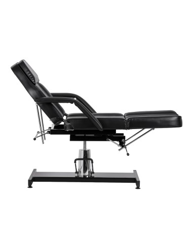 Hydraulic pedicure beauty chair Sillon 210 with rocking function and split footrest black