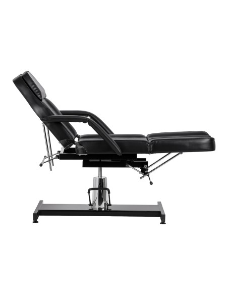 Hydraulic pedicure beauty chair Sillon 210 with rocking function and split footrest black