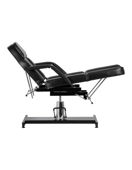 Hydraulic pedicure beauty chair Sillon 210 with rocking function and split footrest black
