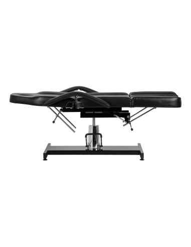 Hydraulic pedicure beauty chair Sillon 210 with rocking function and split footrest black