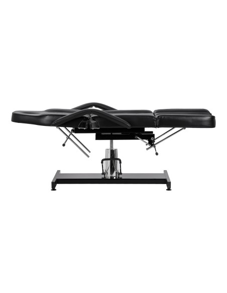 Hydraulic pedicure beauty chair Sillon 210 with rocking function and split footrest black