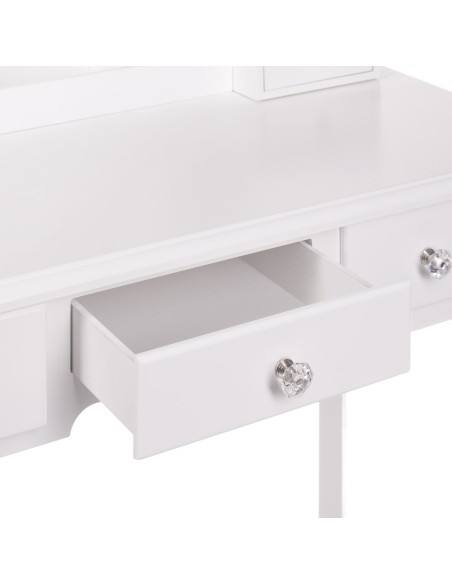 Monica White LED Dressing Table | Bella Furniture Ireland