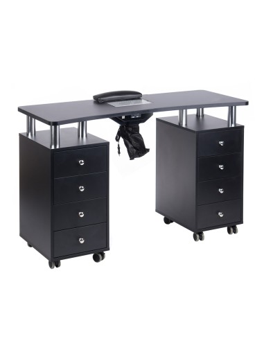 Manicure Table BD-3425+O Professional Nail Station Black | Bella Furniture Ireland