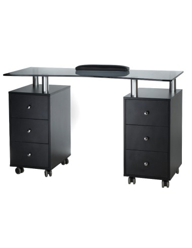 Manicure Table BD-3425-1 Professional Nail Station Black | Bella Furniture Ireland
