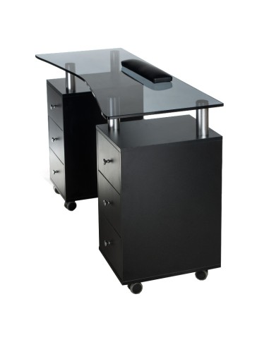 Manicure Table BD-3425-1 Professional Nail Station Black | Bella Furniture Ireland