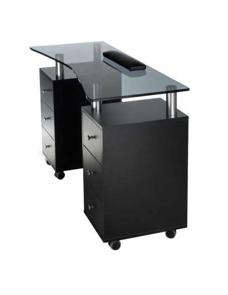 Manicure Table BD-3425-1 Professional Nail Station Black | Bella Furniture Ireland