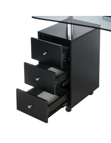 Manicure Table BD-3425-1 Professional Nail Station Black | Bella Furniture Ireland