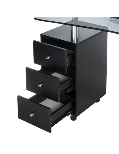Manicure Table BD-3425-1 Professional Nail Station Black | Bella Furniture Ireland