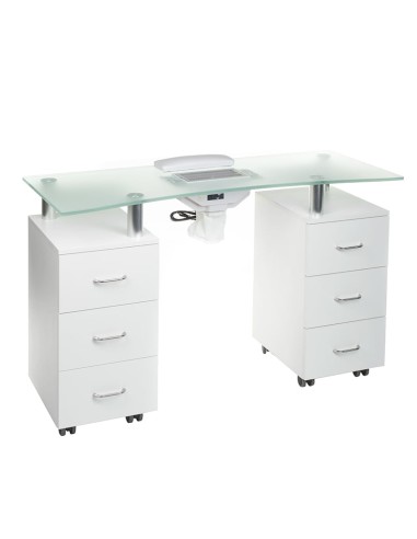 Manicure Table BD-3425-1+O Professional Nail Desk White | Bella Furniture Ireland