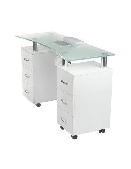 Manicure Table BD-3425-1+O Professional Nail Desk White | Bella Furniture Ireland