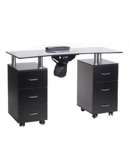 Manicure Table with Dust Extractor BD-3425-1+P Black | Ireland