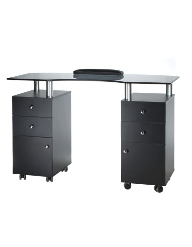 Manicure Table BD-3453 Professional Nail Station Black | Bella Furniture Ireland