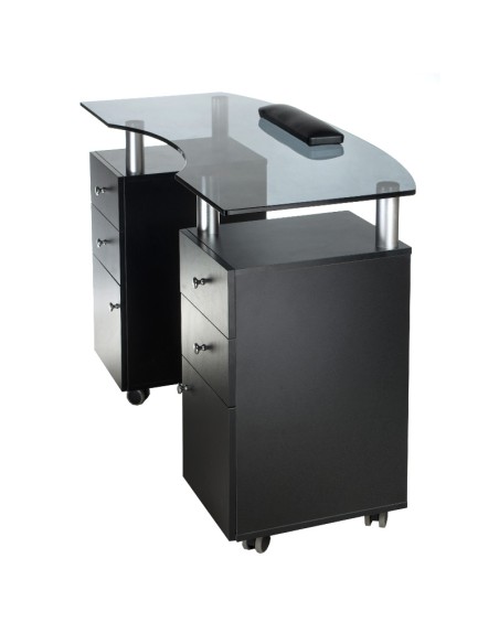Manicure Table BD-3453 Professional Nail Station Black | Bella Furniture Ireland