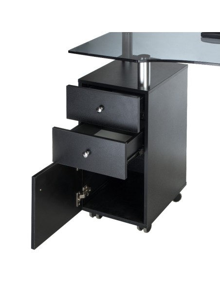 Manicure Table BD-3453 Professional Nail Station Black | Bella Furniture Ireland
