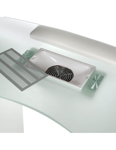 BD-3453+P White Manicure Table with Dust Collector | Bella Furniture Ireland