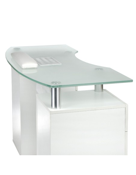 BD-3453+P White Manicure Table with Dust Collector | Bella Furniture Ireland