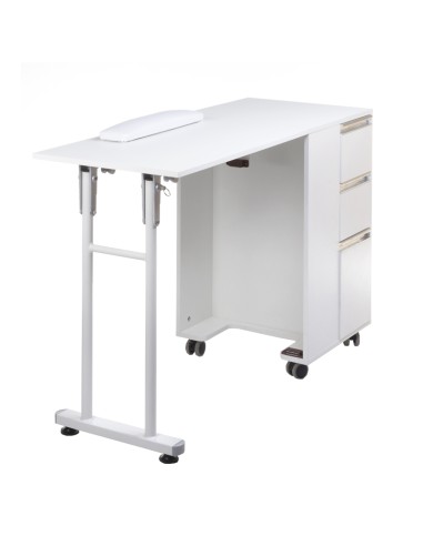BD-3802 White Foldable Manicure Table | Bella Furniture Ireland