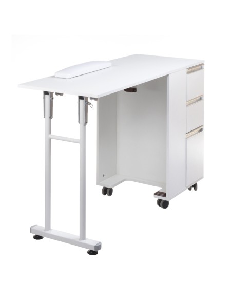 BD-3802 White Foldable Manicure Table | Bella Furniture Ireland