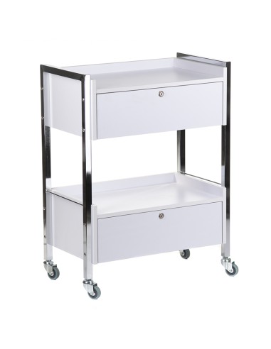 BD-6004 White Mobile Cosmetic Cabinet | Bella Furniture Ireland